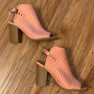 Diba London Size 7 Pink Open Toe Heel Sandals